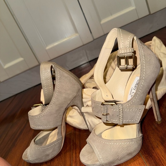 Jimmy Choo Beige Heeled Sandals - Picture 4 of 6